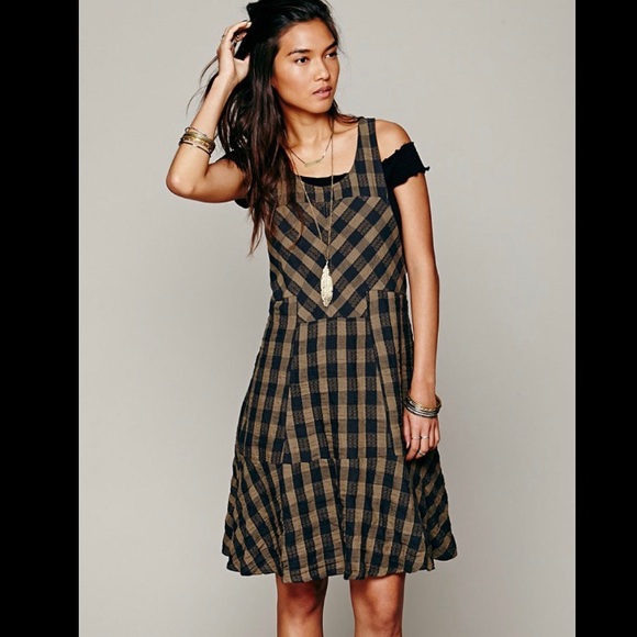 Free People Dresses & Skirts - Free People Edie Plaid Swing Dress